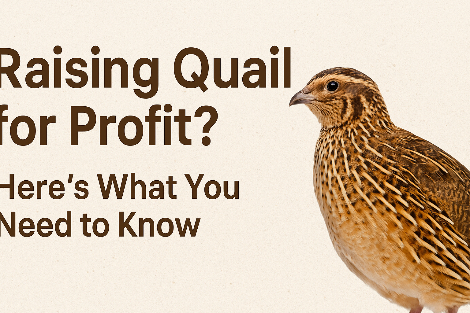 Can You Really Make Money Raising Quail? (Yes—and Here’s How)