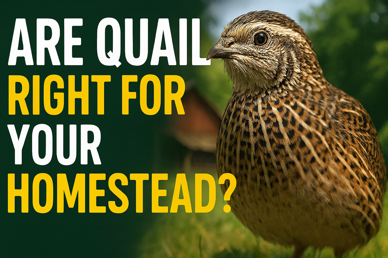 Are Quail Right for Your Homestead?