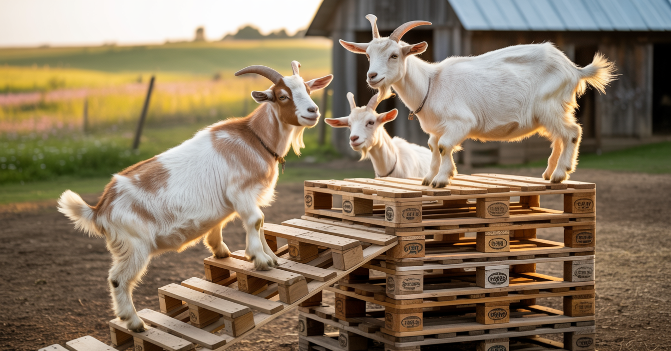 DIY Goat playground from pallets ideas goat playground ideas