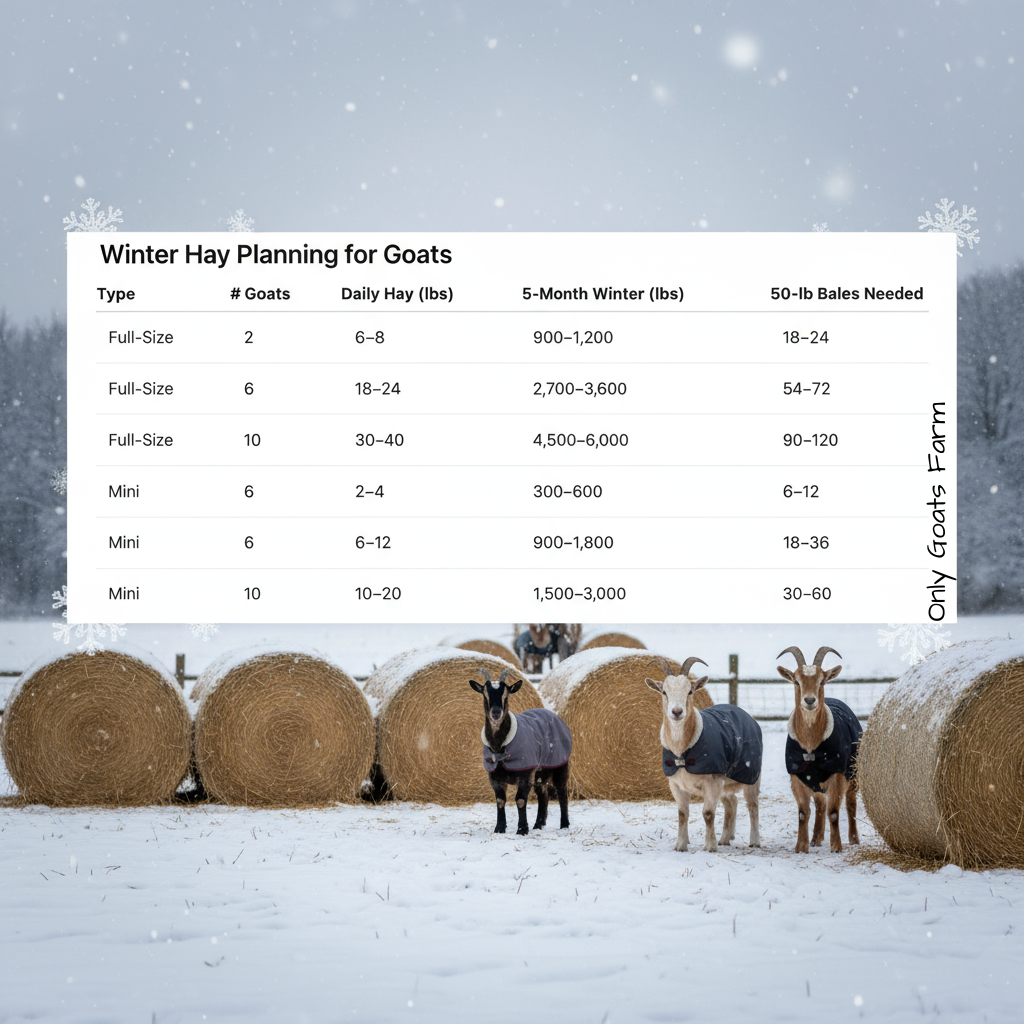 Winter hay planning for goats