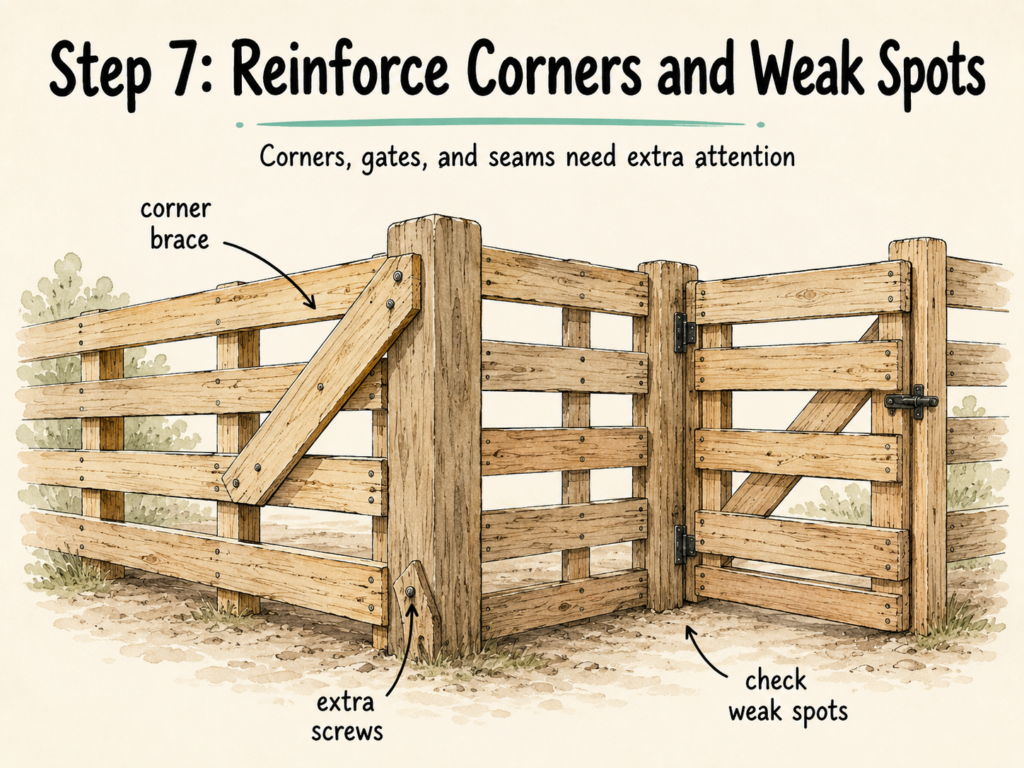 step 7 creating a pallet fence for pigs