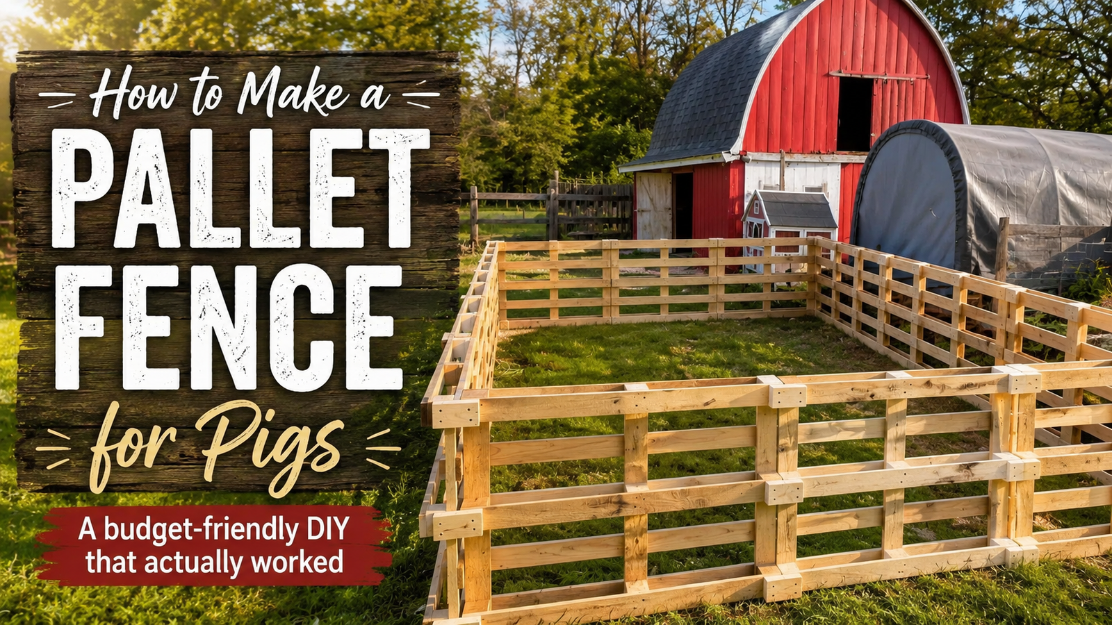 How to Make a Pallet Fence for Pigs