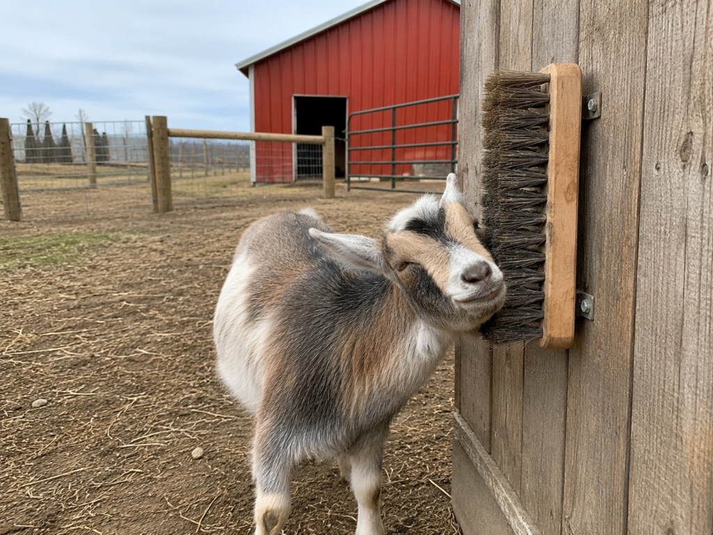 Goat scratching post