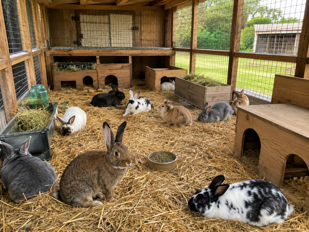 Rabbit colony setup