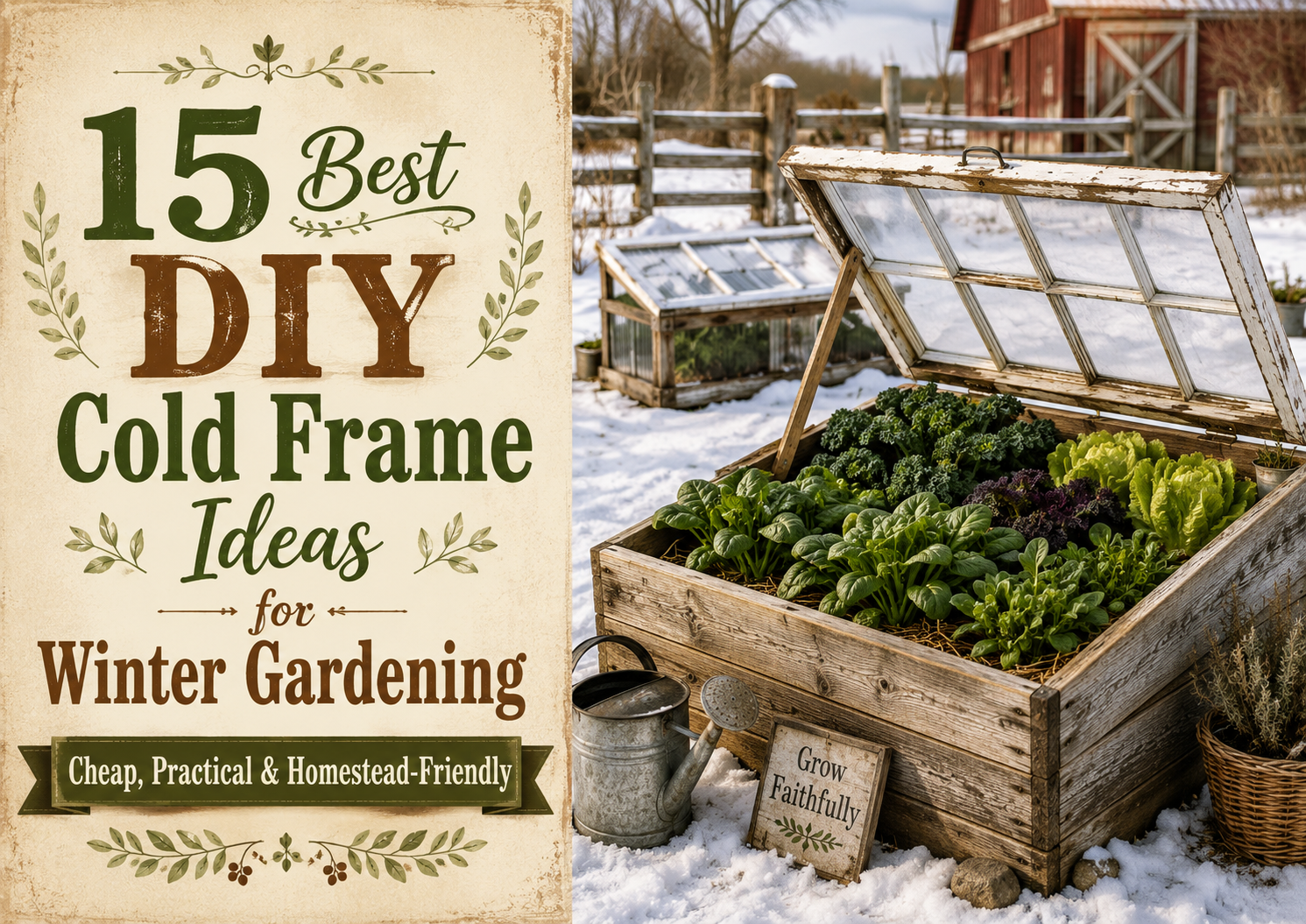 Cold frame garden options