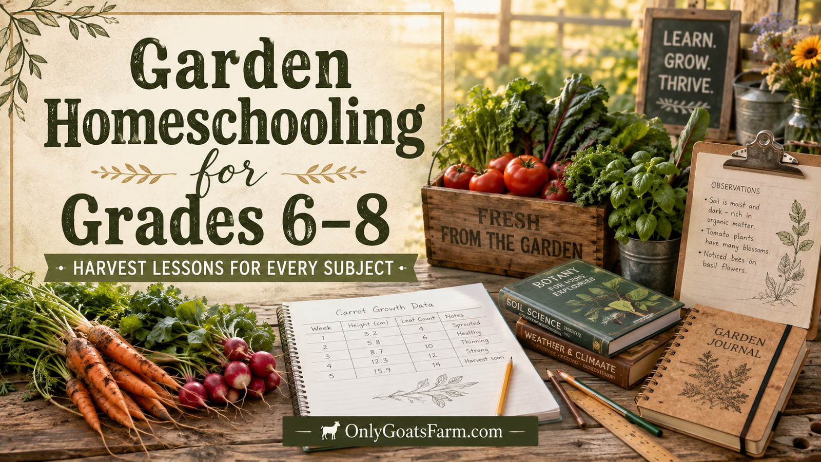 How to Use Your Garden for Homeschooling: Grades 6–8 Harvest Lessons for Every Subject
