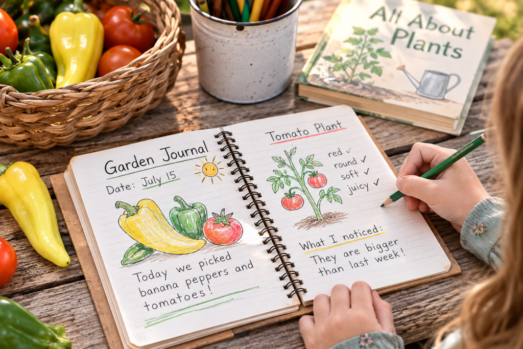 Homeschool garden journal activity
