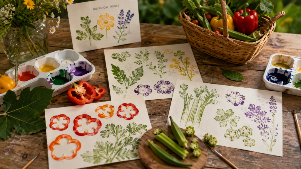 Homeschool printing vegetables