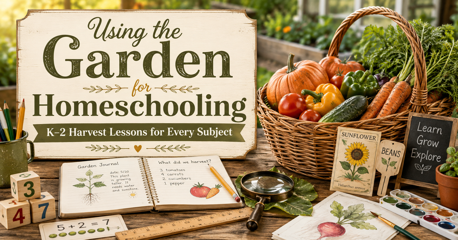 How to Use Your Garden for Homeschooling: K–2 Harvest Lessons for Every Subject
