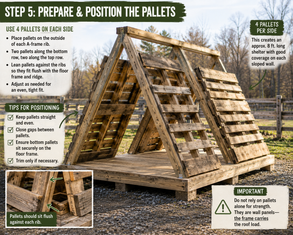 Step 5 pallet a frame shelter