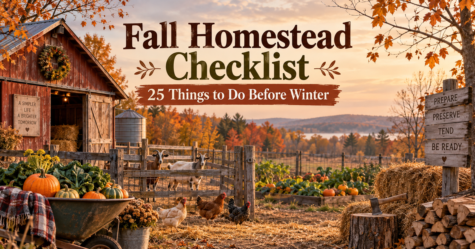 fall homestead checklist