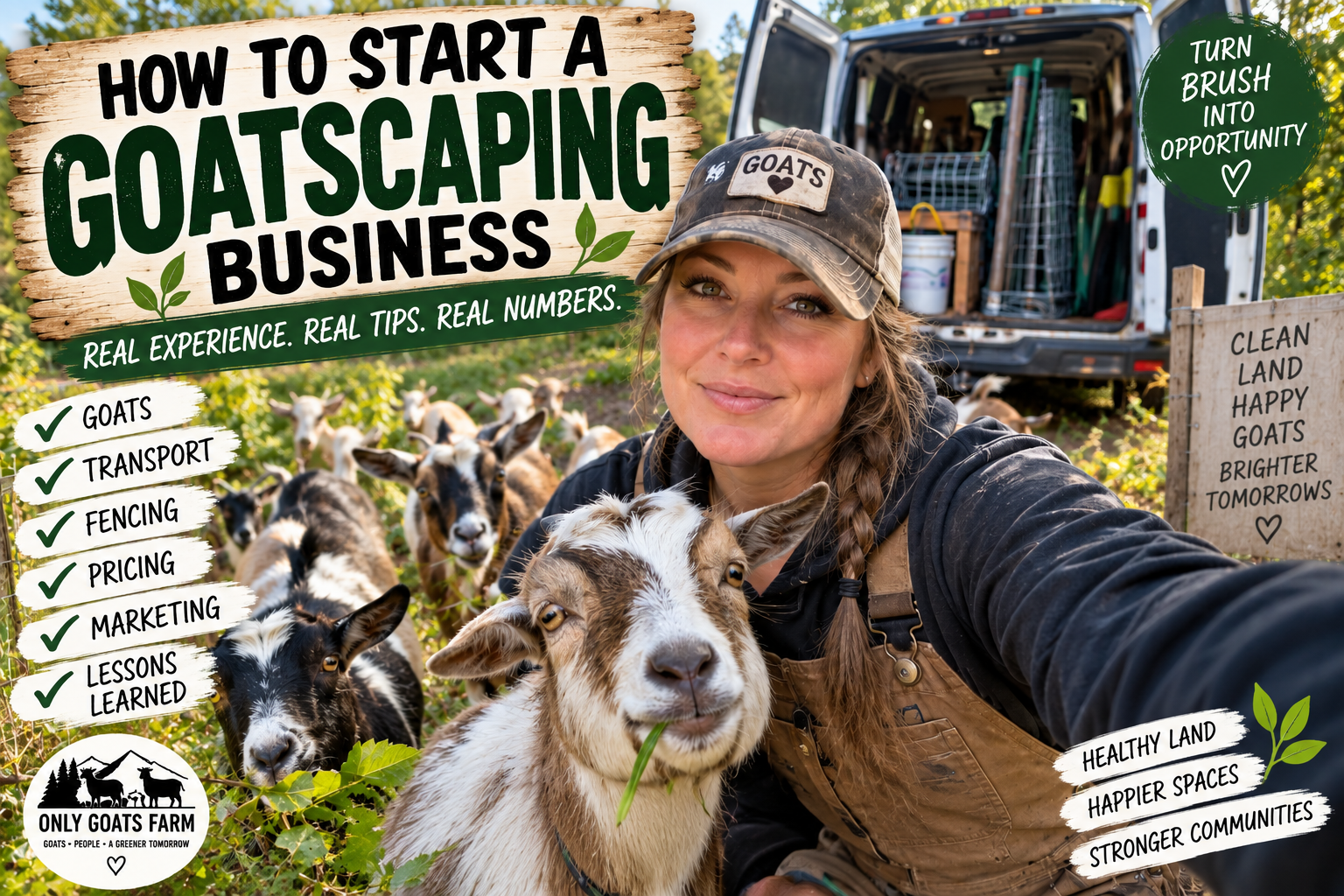 How to start a goatscaping business with goats, transport, fencing, pricing and marketing