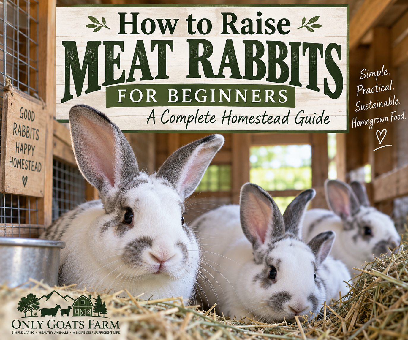 Essential supplies needed to raise meat rabbits