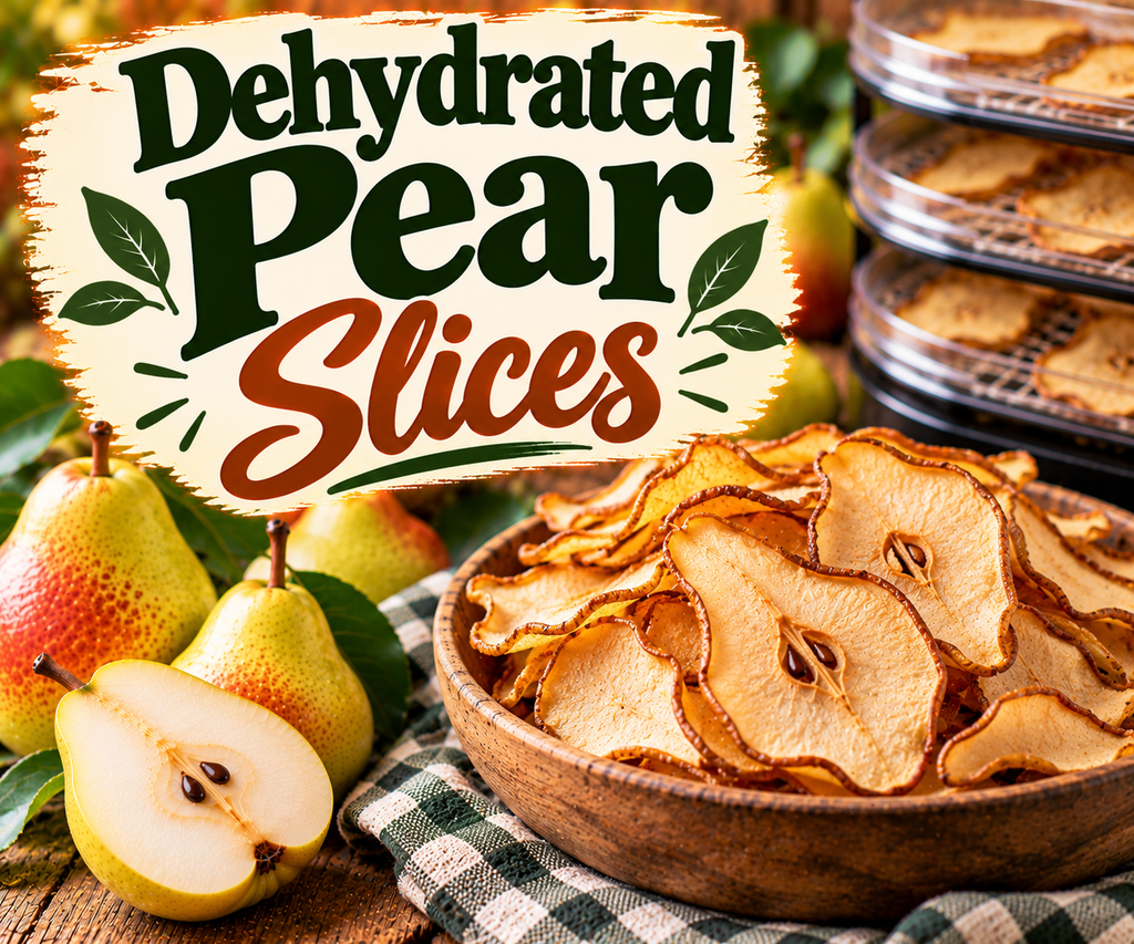 Dehydrated pear slices