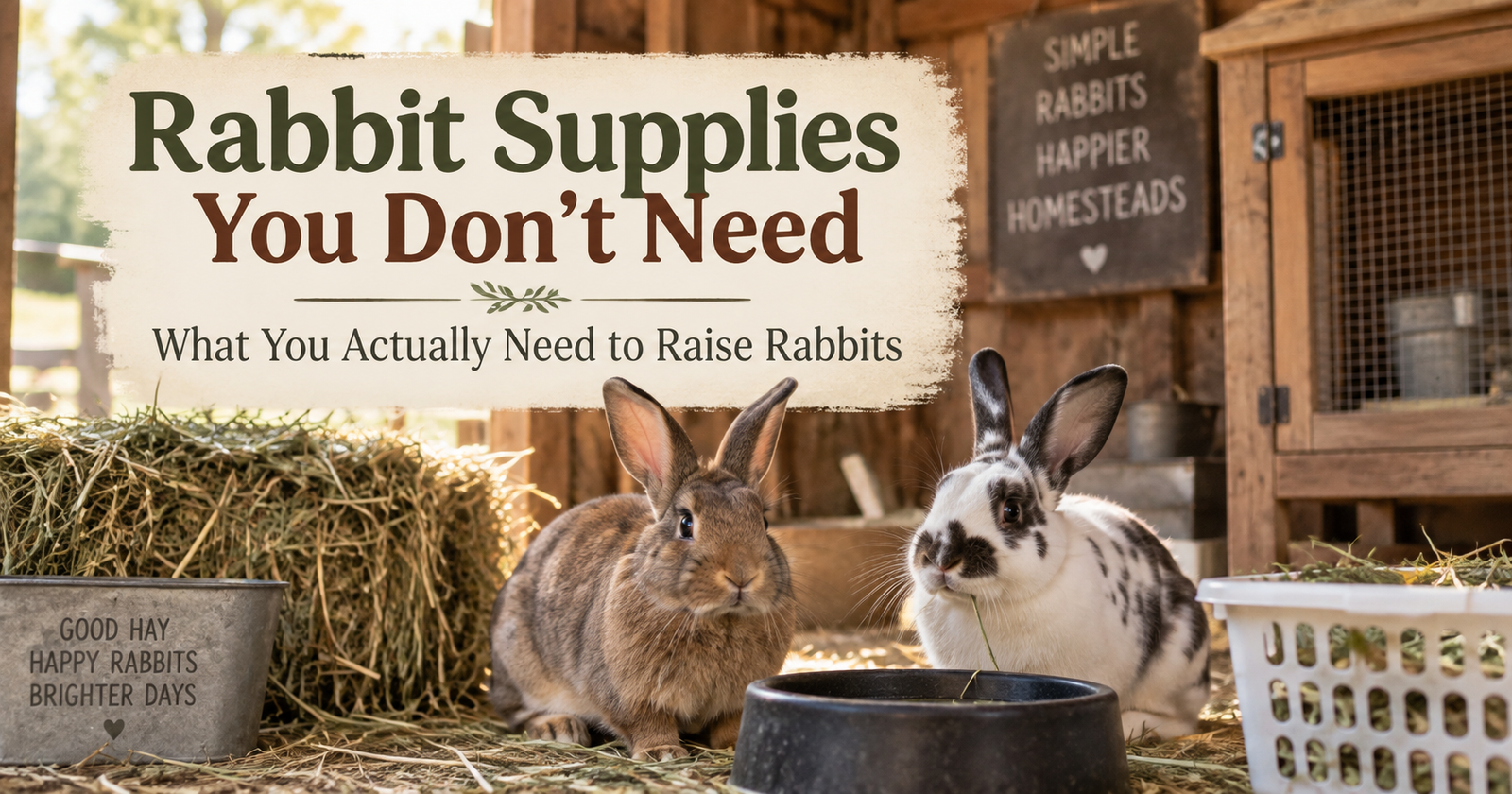 Rabbit supplies you dont need